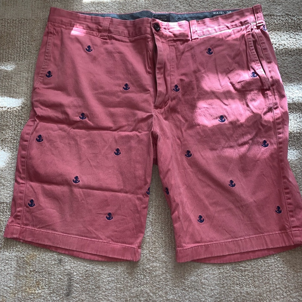 Men’s Red with blue anchors J Crew Shorts
